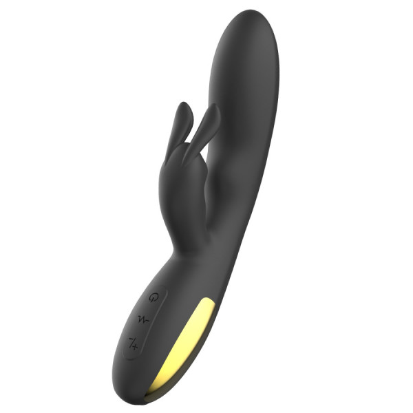 Vibromasseur rabbit noir Luxe très puissant, USB 
